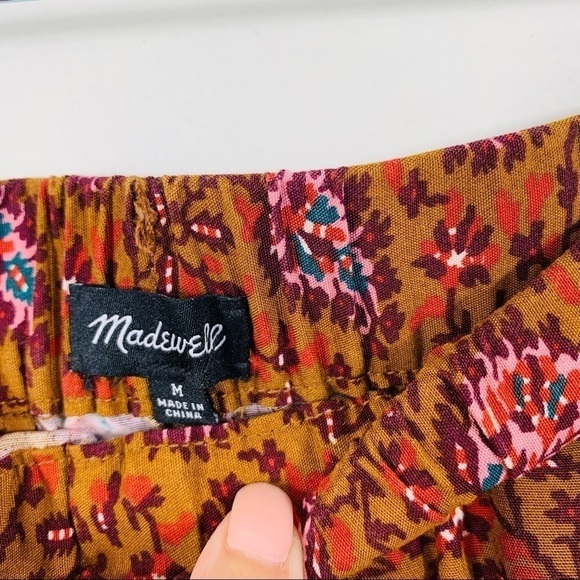 Madewell Drapey Pull-On Shorts in Warm Paisley - Picture 2 of 5